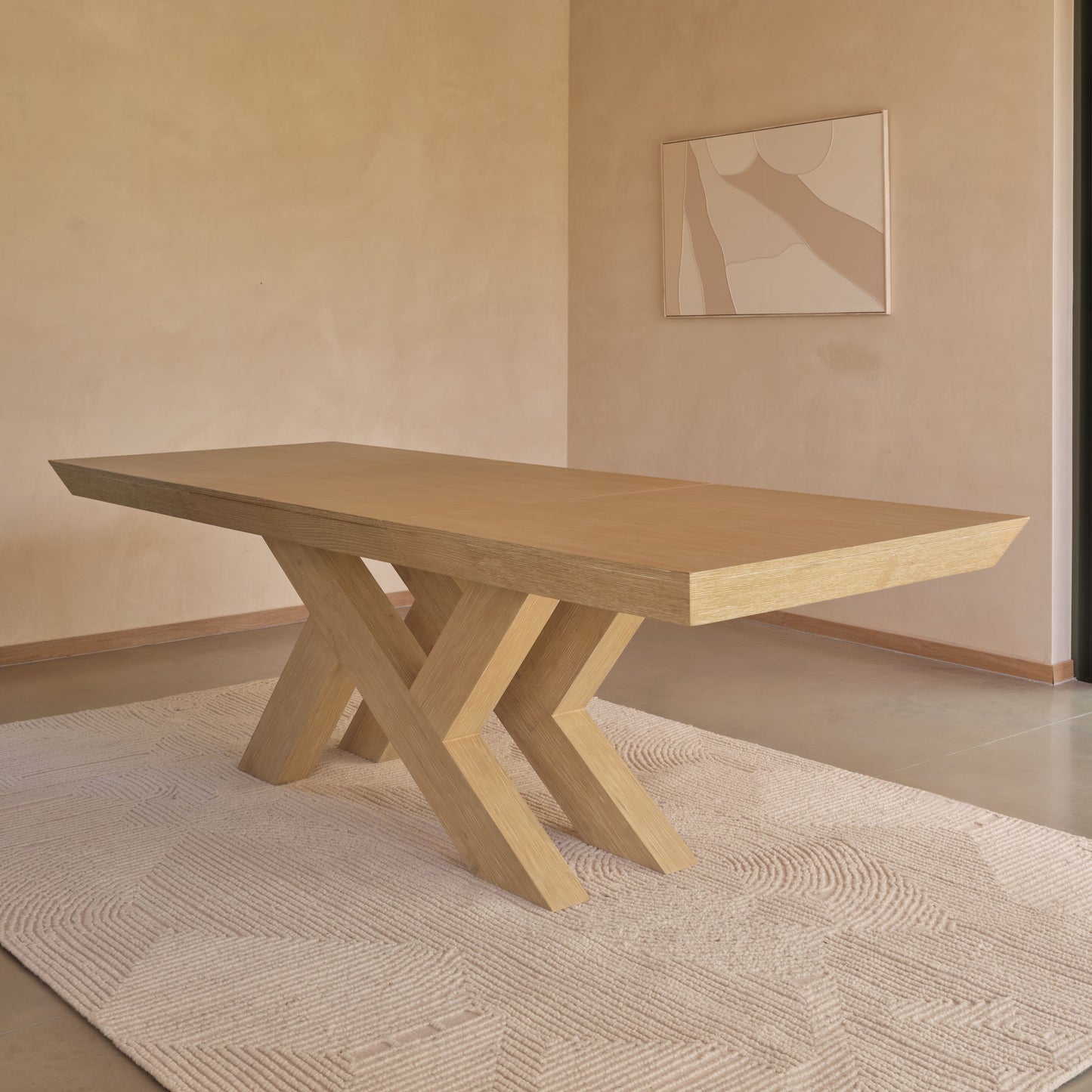 Olivia 160-240cm Whitewash Oak Dining Table - Laura James 