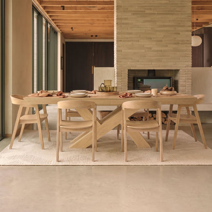 Olivia 160-240cm Whitewash Oak Dining Table Set - 6 Seater - Ella Whitewash Oak Dining Armchairs  Laura James 
