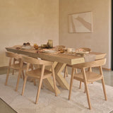 Olivia 160-240cm Whitewash Oak Dining Table Set - 6 Seater - Ella Whitewash Oak Dining Armchairs  Laura James 