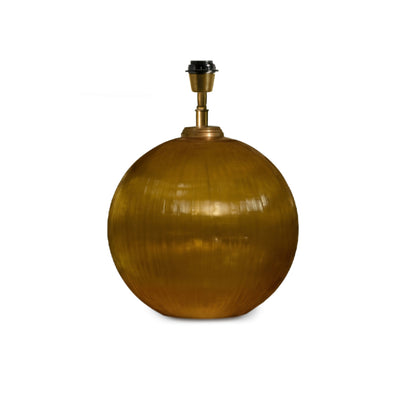 Orai 33cm Glass Table Lamp Base - Amber Yellow - Laura James 