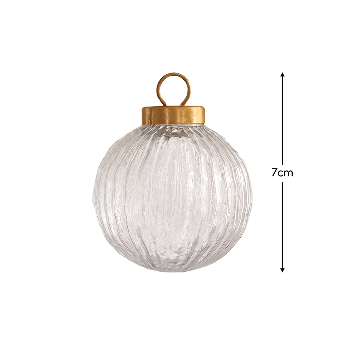 Orai 7cm Glass Baubles - Set of 3 - Clear