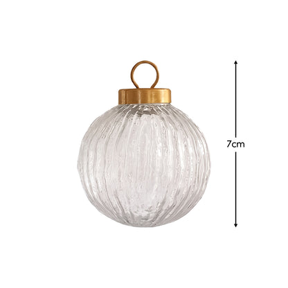 Orai 7cm Glass Baubles - Set of 3 - Clear