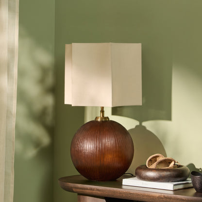 Orai 33cm Glass Table Lamp Base - Russet