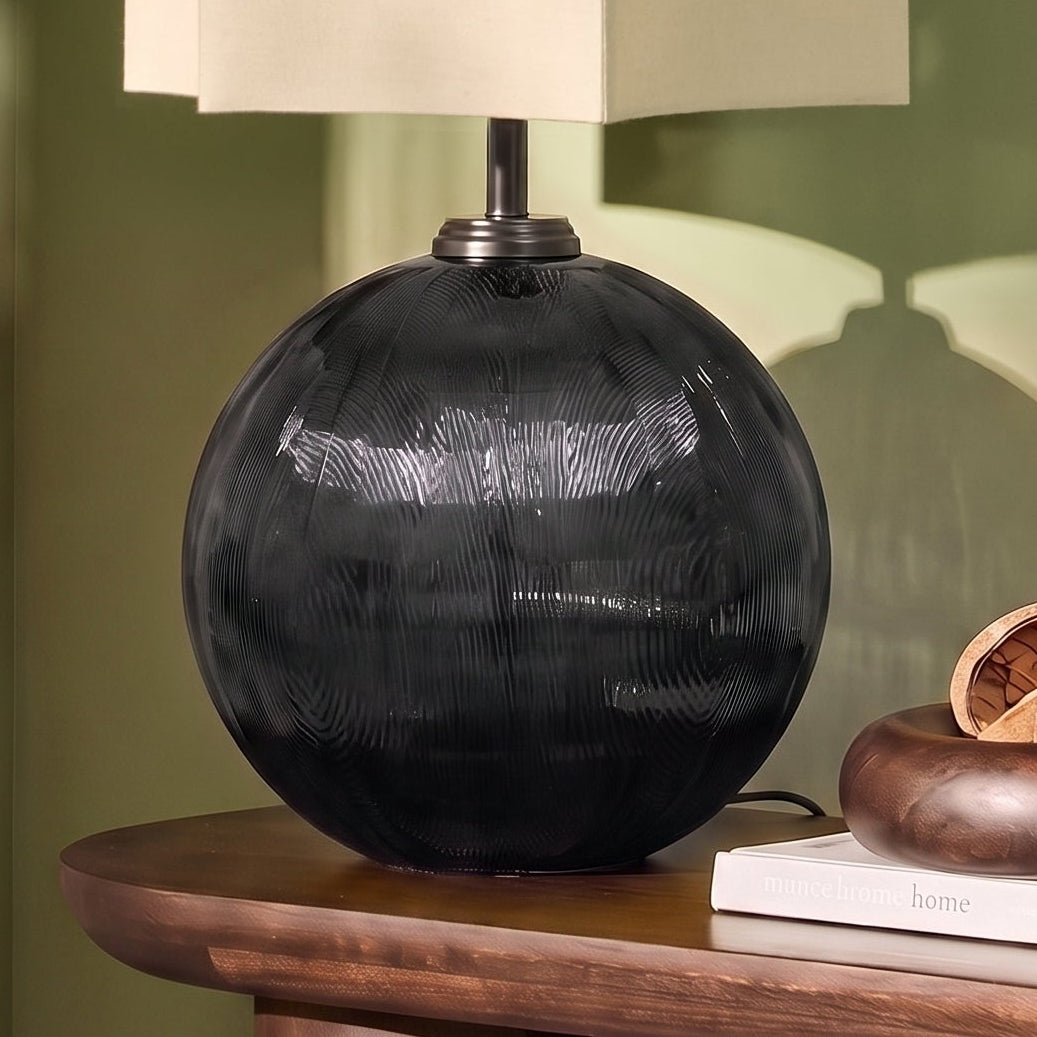Orai 33cm Glass Table Lamp Base - Smoked Grey