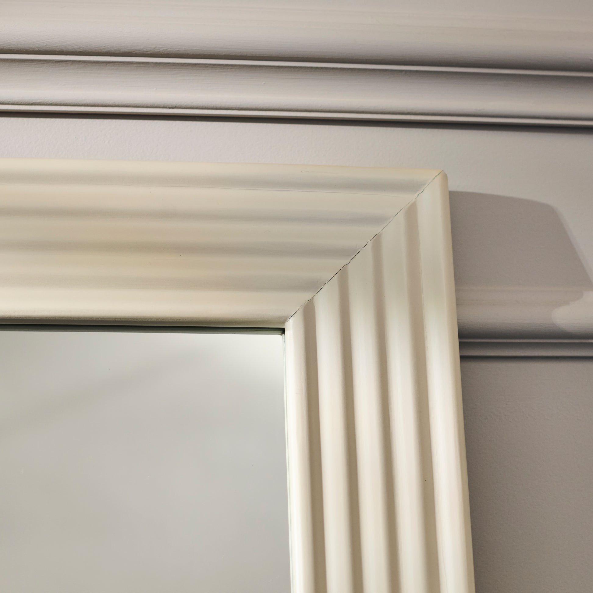 Orkney 100x70cm Wooden Mirror - Oatmeal - Laura James 