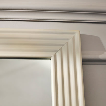 Orkney 100x70cm Wooden Mirror - Oatmeal - Laura James 