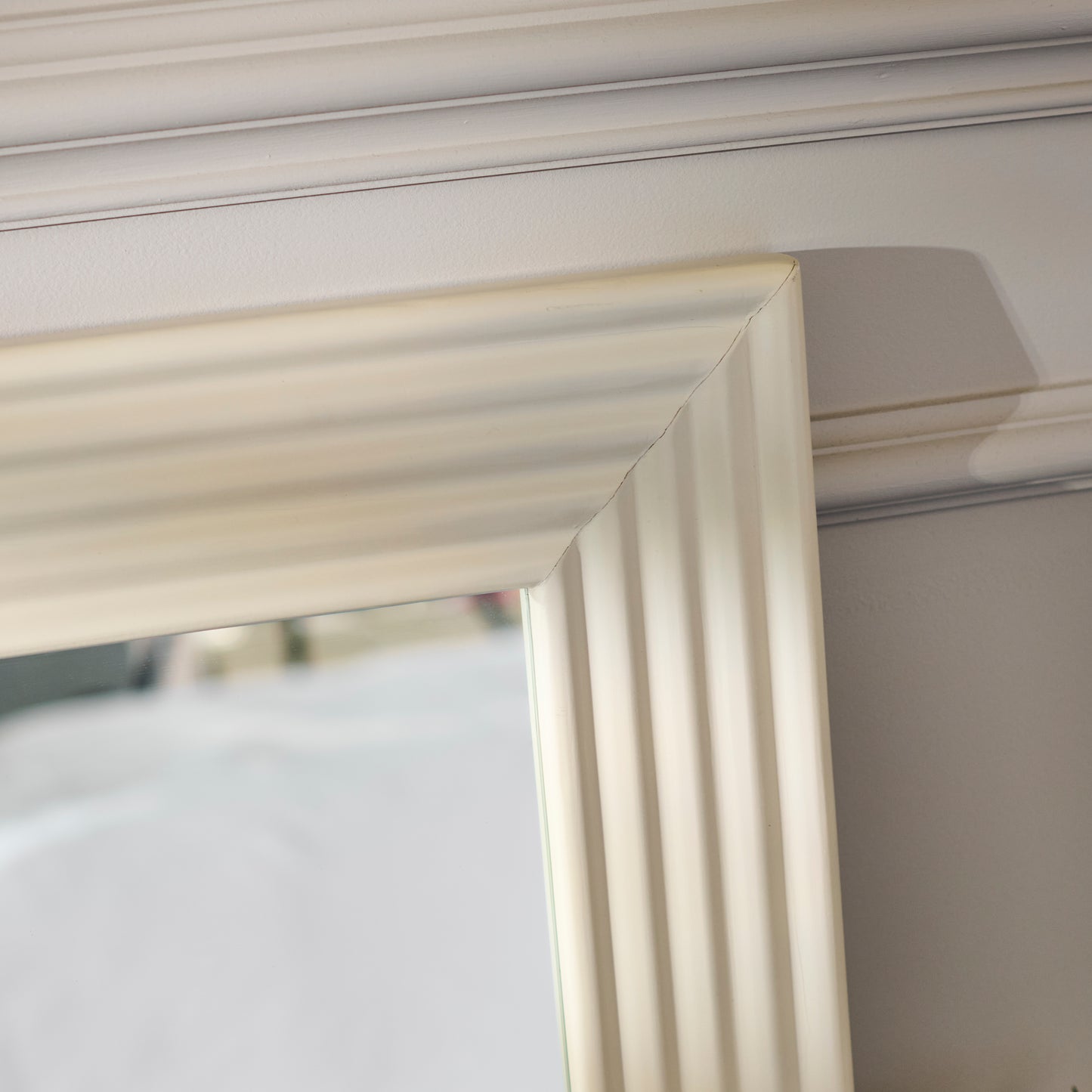 Orkney 100x70cm Wooden Mirror - Oatmeal - Laura James 
