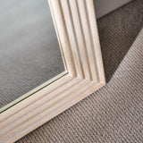 Orkney 100x70cm Wooden Mirror- Whitewash - Laura James