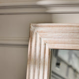 Orkney 100x70cm Wooden Mirror- Whitewash - Laura James