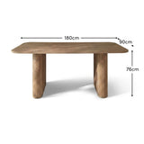 Orla 180cm Limewash Dining Table - Laura James 