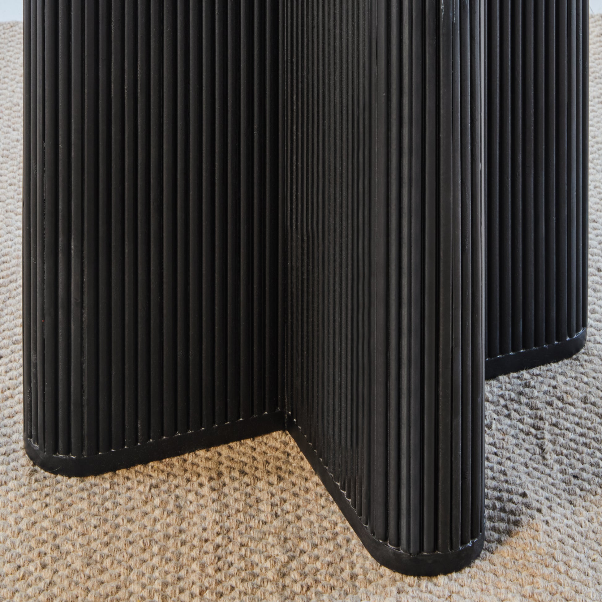 Orla Black Mango Wood Round Dining Table - Laura James