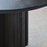 Orla Black Mango Wood Round Dining Table - Laura James