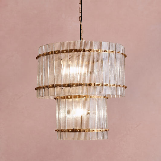 Orleton 56cm Double Layer Chandelier - Heirloom Brass