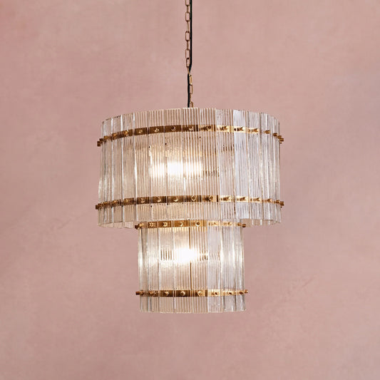 Orleton 56cm Double Layer Chandelier - Heirloom Brass