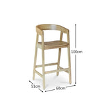Ella Bar Stool - Pale Oak - Laura James 