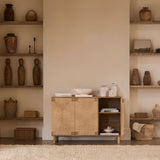 Paloma Natural Weave 3 Door Large Sideboard - Natural Oak - Laura James