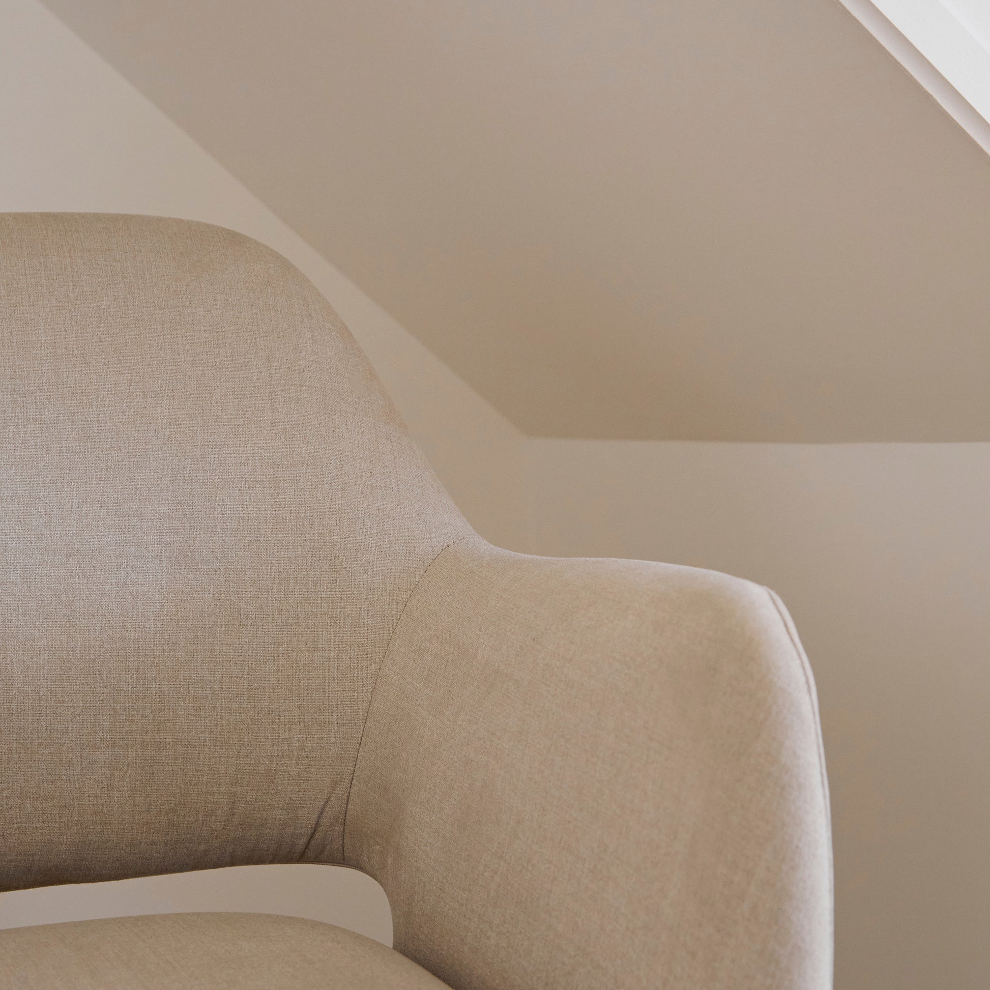 Parker Office Chair - Natural Beige - Black Metal Legs - Laura James