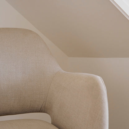 Parker Office Chair - Natural Beige - Black Metal Legs - Laura James