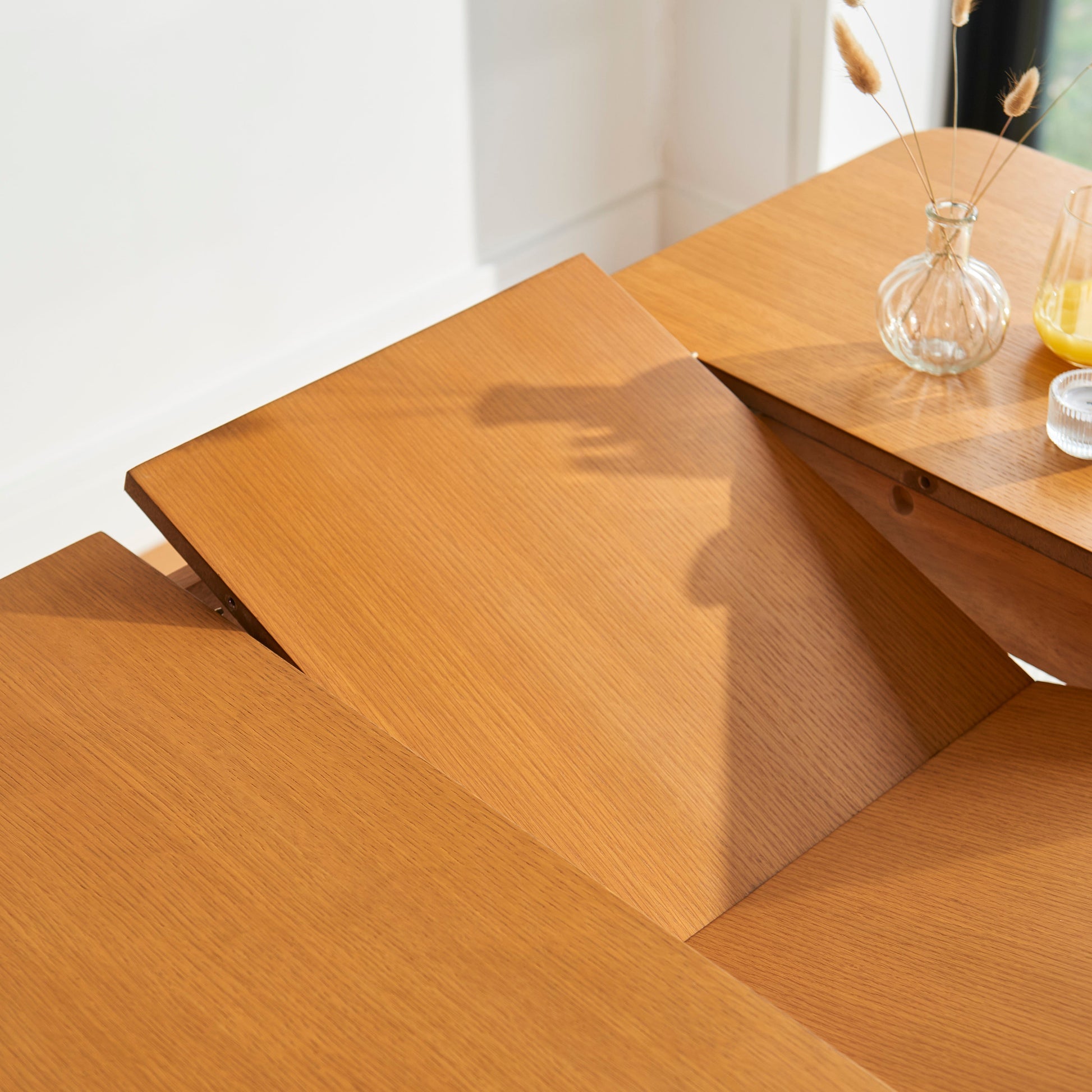 Paul 116cm Extending Dining Table - Pale Oak - Laura James 