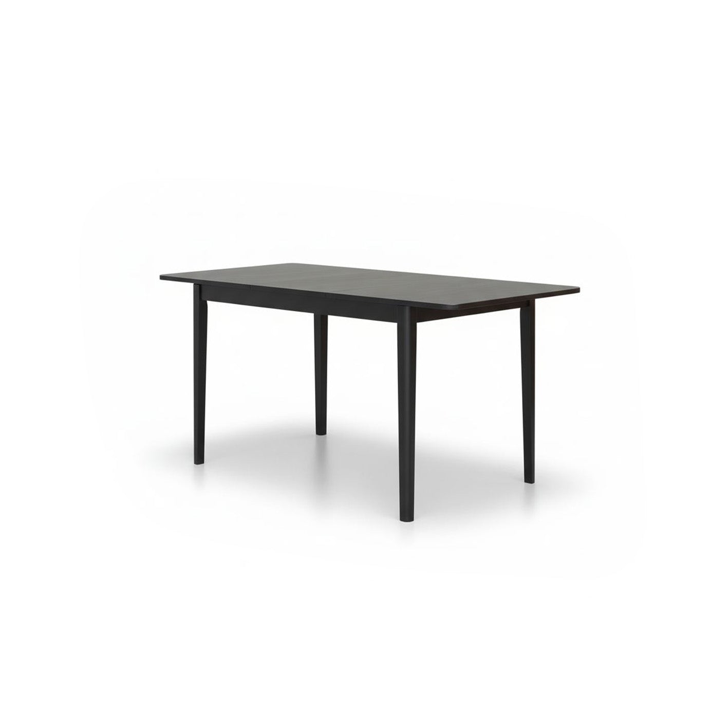 Paul Black Oak Extending Dining Table Set - 4 Seater - Ella Carver Chairs - Black Oak