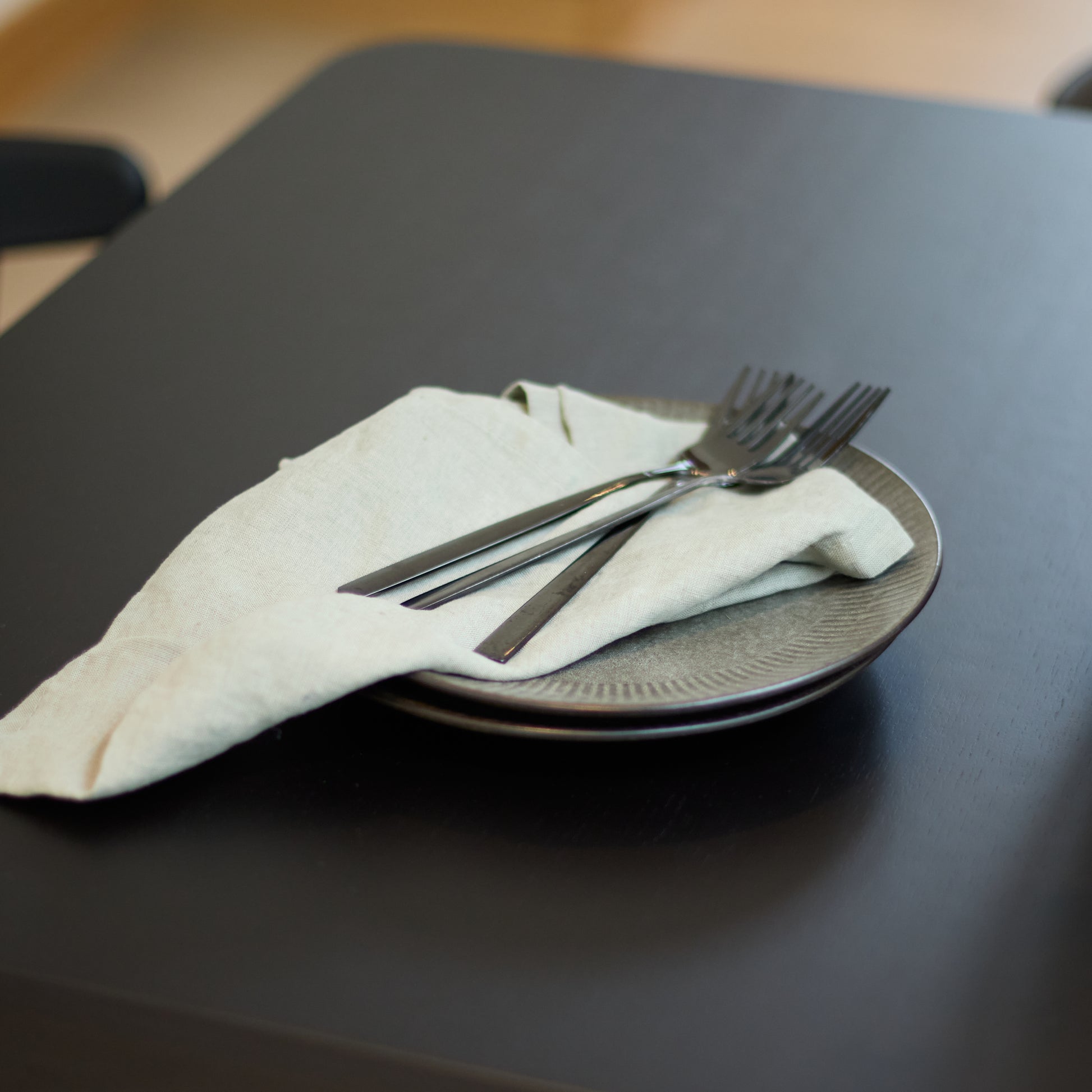 Paul Large Black Oak Extending Dining Table Set - 4 Seater - Agatha Black Dining Chairs - Laura James