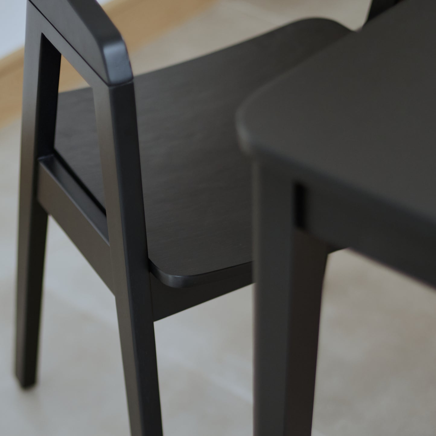 Paul Black Oak Extending Dining Table Set - 4 Seater - Ella Carver Chairs - Black Oak