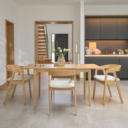 Paul_118-158cm_Extending_Dining_Table_Pale_Oak_Ella_Carver_Dining_Chairs_Off_White_Boucle-21 - Laura James