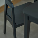 Paul Black Oak Extending Dining Table Set - 6 Seater - Ella Black Oak Carver Chairs- Laura James