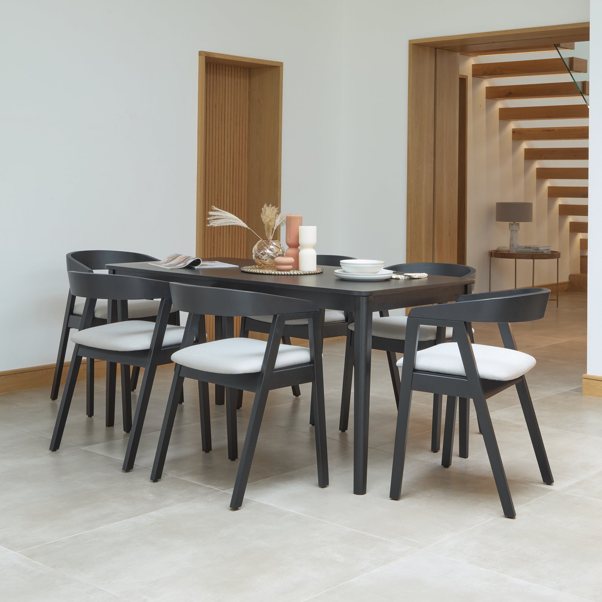 Paul_160-220cm_Extending_Dining_Table_Black_Oak_Ella_Carver_Black_Dining_Chairs_Fawn_Linen-41 - Laura James