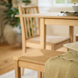 Paul 160-220cm Whitewash Oak Extending Dining Table Set - 6 Seater - 2 Tilly Wood String Dining Chair with 2 Tilly Wood String Dining Bench - Laura James 