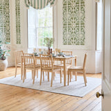 Paul 160-220cm Whitewash Oak Extending Dining Table Set - 6 Seater - Tilly Wood String Dining Bench - Laura James