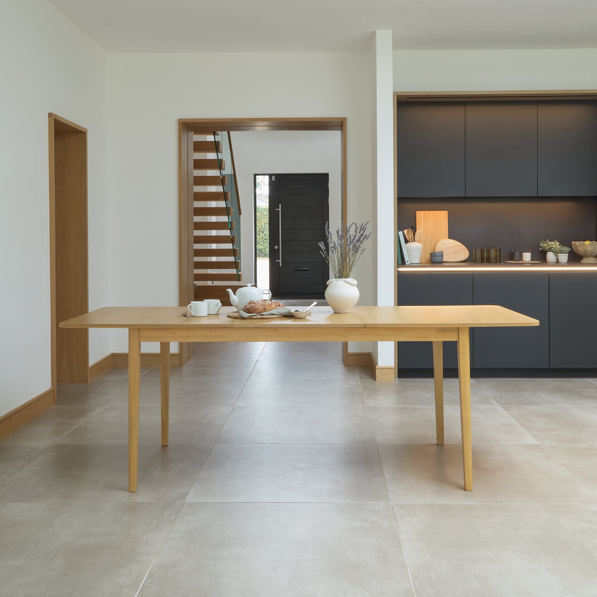 Paul Pale Oak Extending Dining Table - Large - Laura James