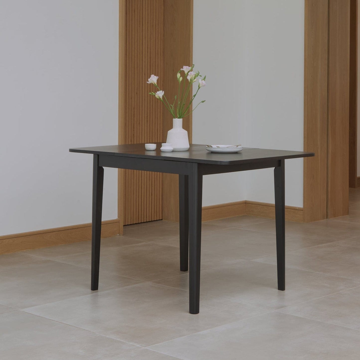 Paul Black Oak Extending Dining Table - Small - Laura James 