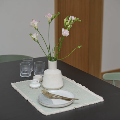 Paul Black Oak Extending Dining Table Set - 4 Seater - Agatha Olive Green Dining Chairs - Laura James