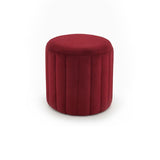 Penelope Drum Stool - Burgundy Red - Laura James 