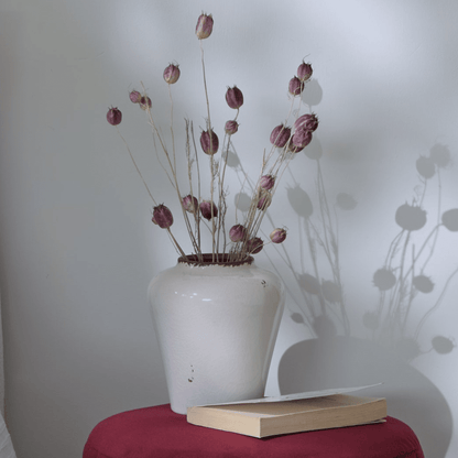 Corsino 18cm Ceramic Vase - Off White - Laura James