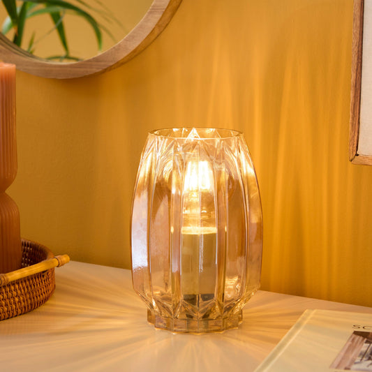 Pimlico 20cm Glass Lamp - Champagne - Laura James 