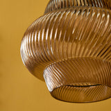 Pimlico 22cm Glass Pendant Light - Gold - Laura James 