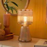 Pimlico 31cm Glass Lamp - Champagne - Laura James 