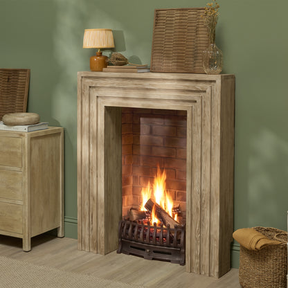 Piper 100cm Fireplace Surround - Almond Brown - Laura James 