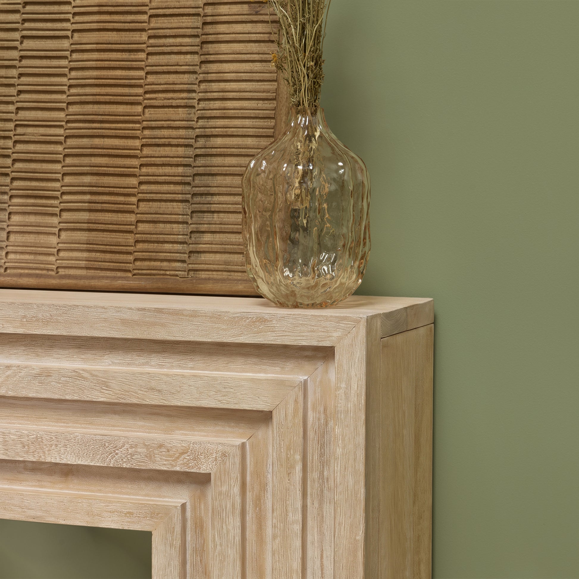 Piper 120cm Fireplace Surround - Chalked Mango Wood - Laura James 