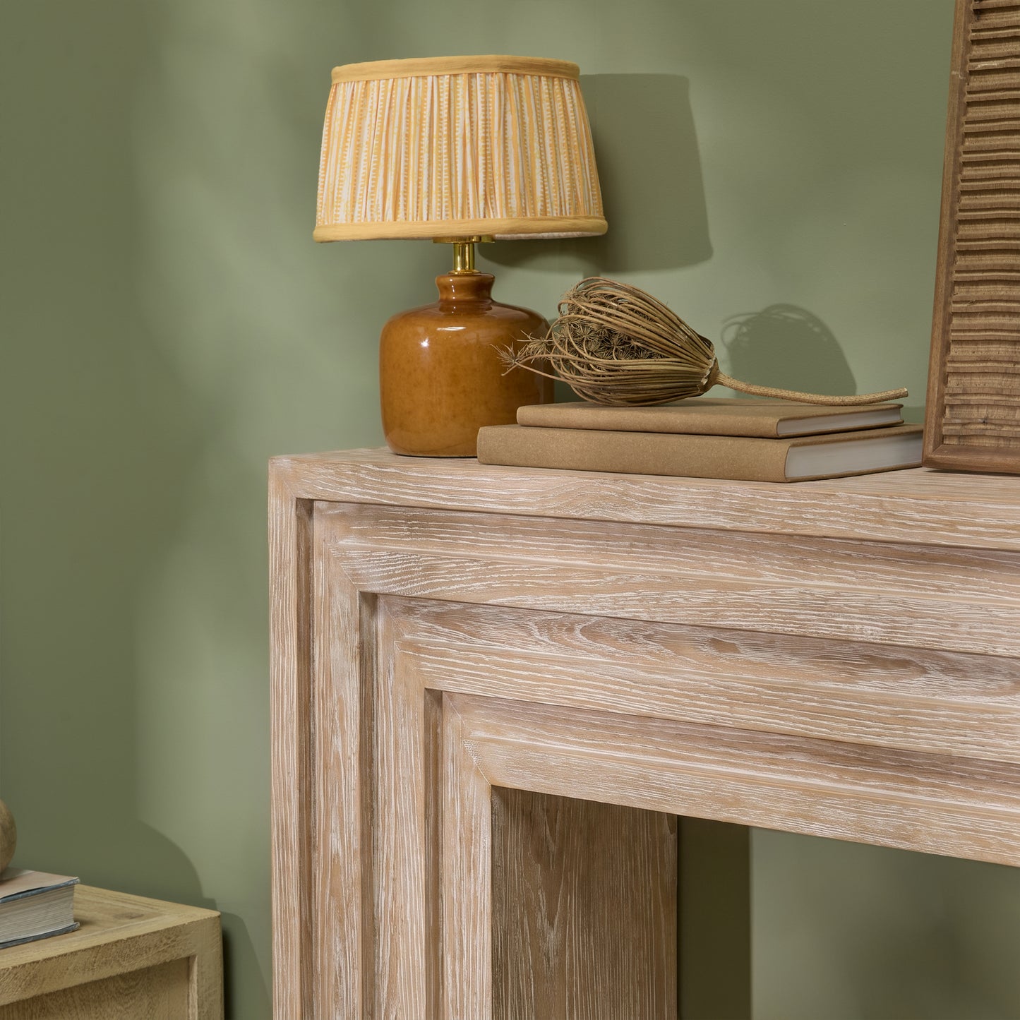 Piper 120cm Fireplace Surround - Chalked Mango Wood - Laura James 