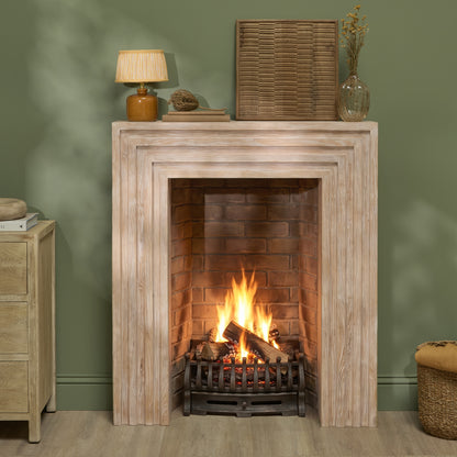 Piper 120cm Fireplace Surround - Chalked Mango Wood - Laura James 