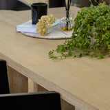 Priya 6 Seater Dining Table with Ella Black Armchairs - Laura James 