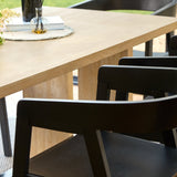 Priya 6 Seater Dining Table with Ella Black Armchairs - Laura James 