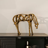 Outlet - Newbury 25cm Metal Horse Ornament - Gold