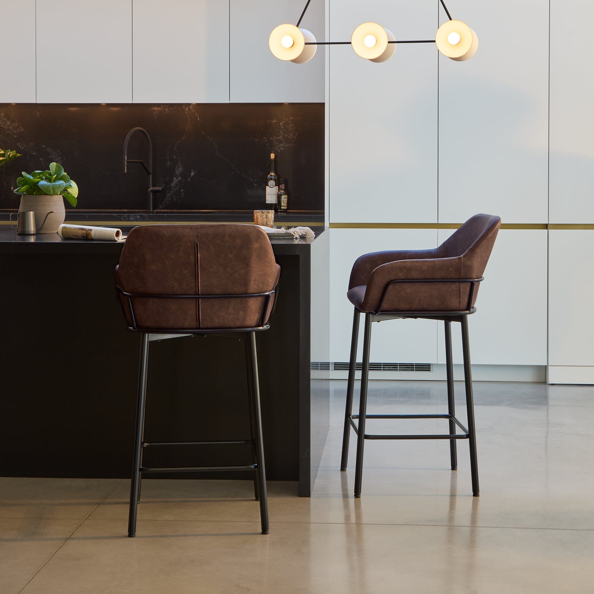 Reagan Saddle Brown Bar Stool – Laura James