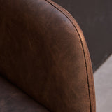 Reagan Saddle Brown Bar Stool - Metal Legs - Laura James 
