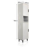 Reva Tallboy Cabinet - Snow White - 166cm - Laura James 