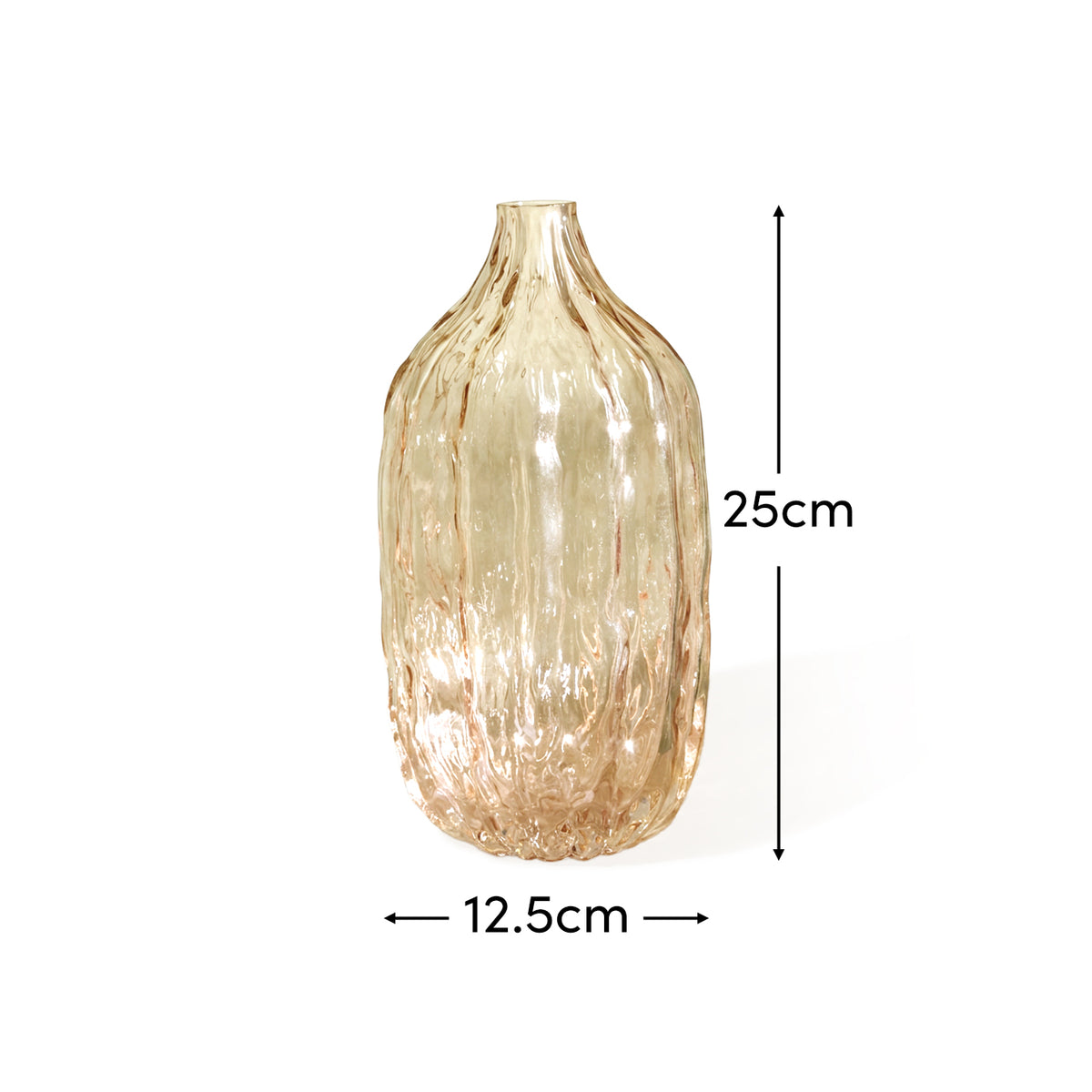 Radford 25cm Glass Vase - Clay - Laura James 